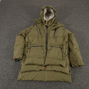 Orolay Jacket Kids 8-9Y Green Hooded Fleece Lined Puffer Parka Coat Winter